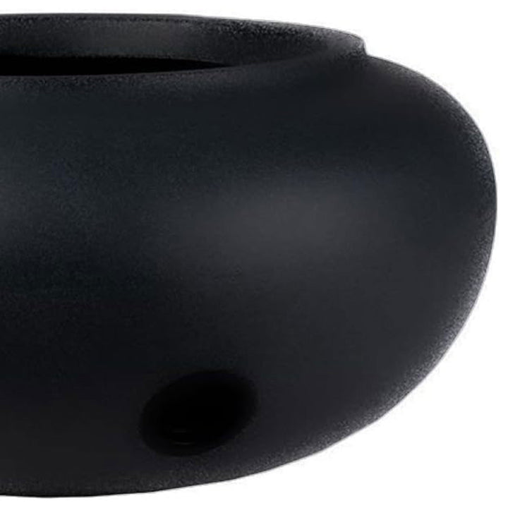 The HC Companies 21 Inch Garden Hose Planter Pot, Black (Open Box) - VMInnovations