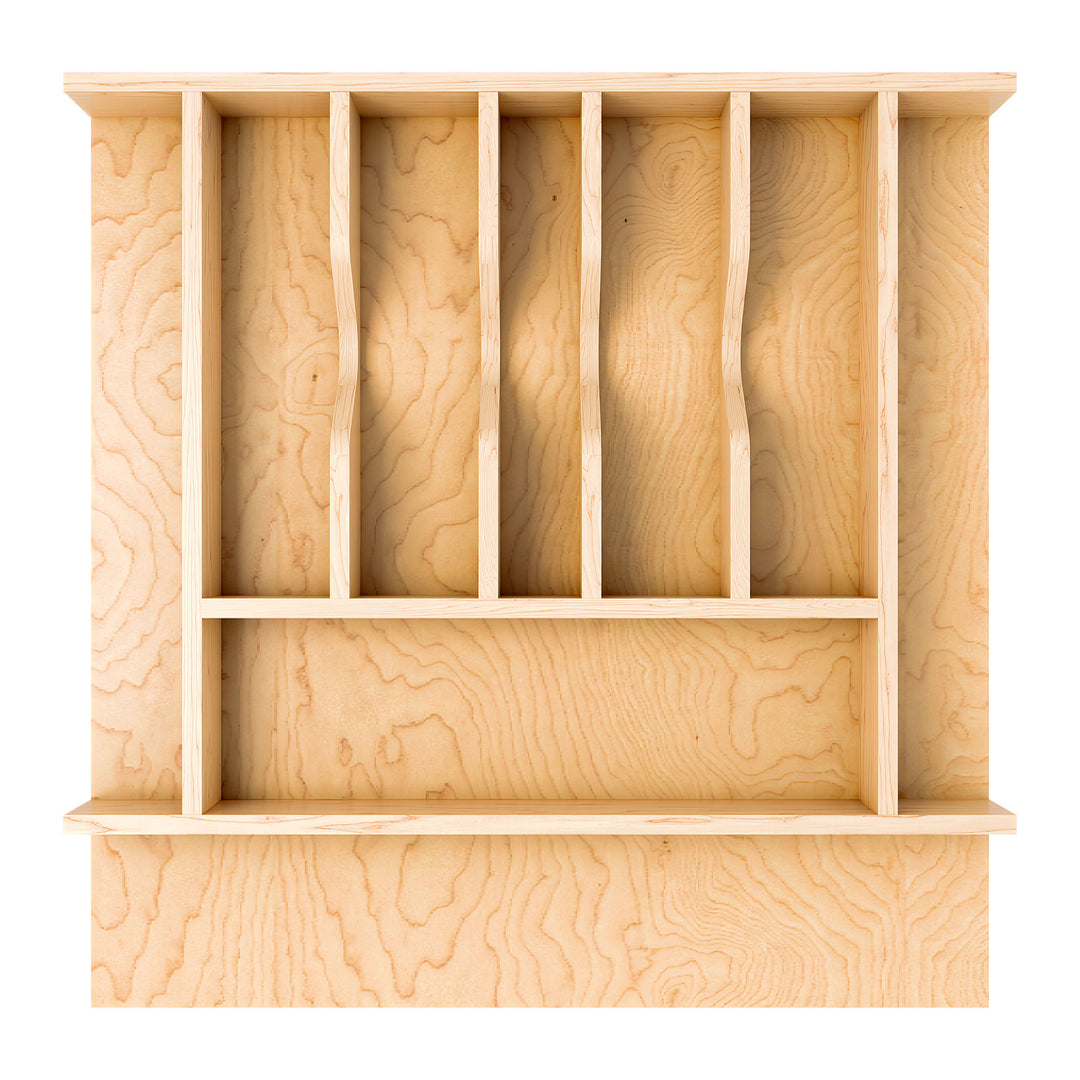 Rev-A-Shelf Natural Maple Right Size Utensil Drawer Insert, 19 1/4" x 19 1/2"