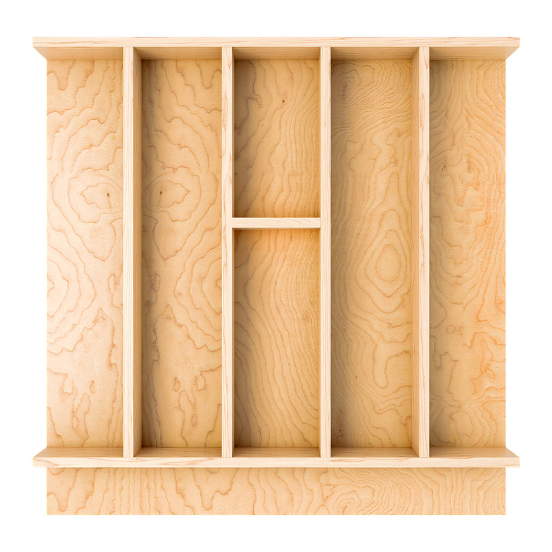 Rev-A-Shelf Natural Maple Right Size Utensil Drawer Insert, 19-1/4" x 19-1/2"