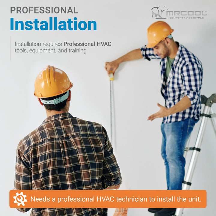 MRCOOL Advantage 12,000 BTU Ductless Inverter Wall Mount Heat Pump System, White - VMInnovations