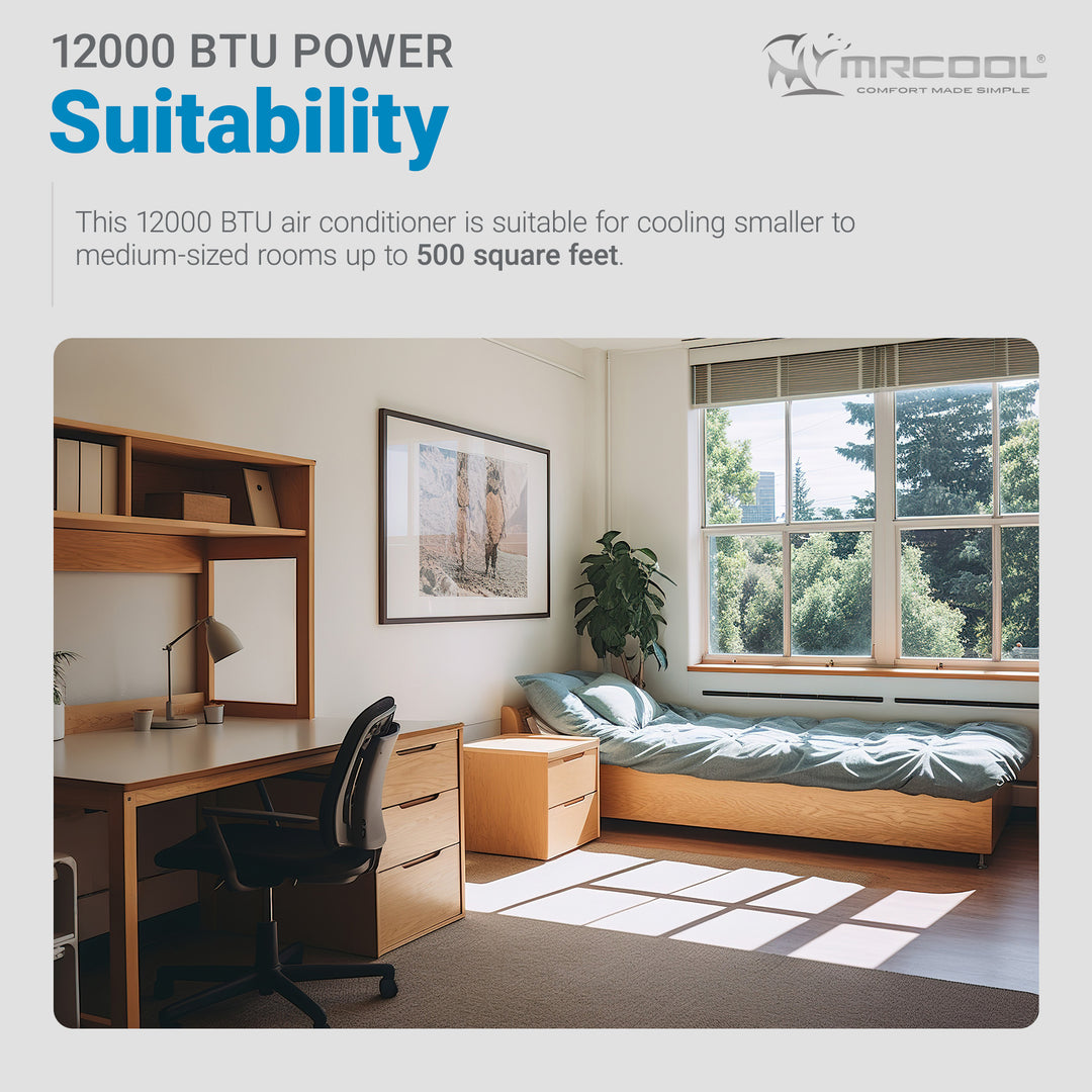 MRCOOL Advantage 12,000 BTU Ductless Inverter Wall Mount Heat Pump System, White - VMInnovations