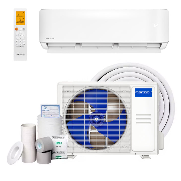 MRCOOL Advantage 12,000 BTU Ductless Inverter Wall Mount Heat Pump System, White - VMInnovations