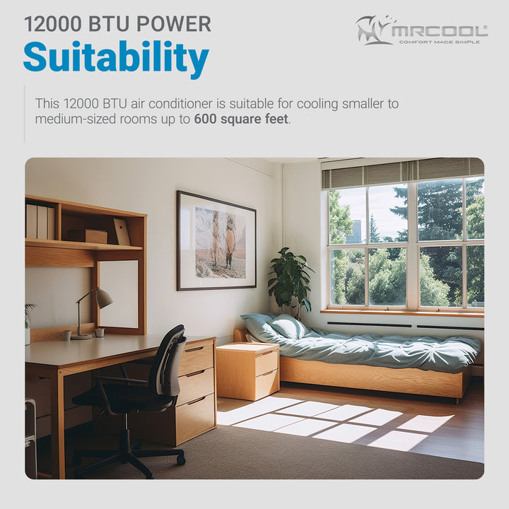 MRCOOL Advantage 12,000 BTU Ductless Inverter Wall Mount Heat Pump System, White - VMInnovations