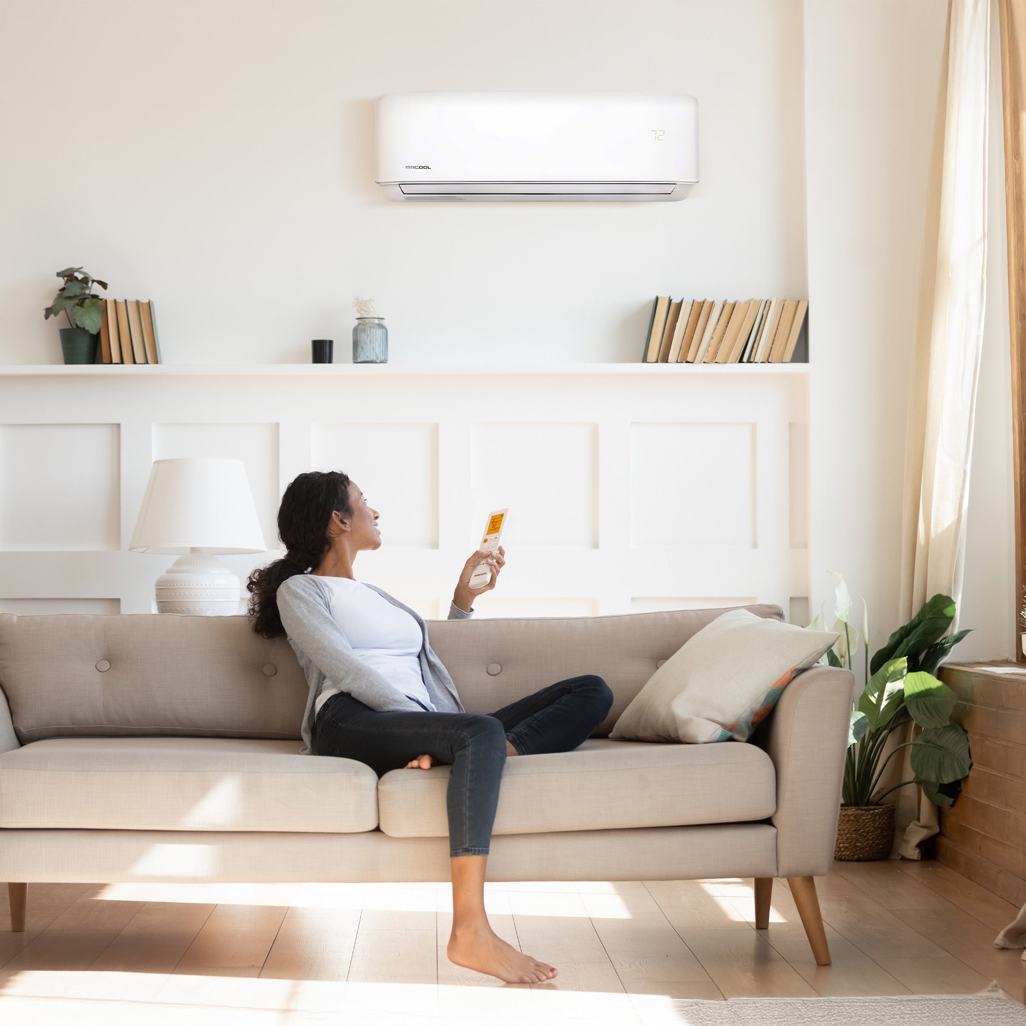 MRCOOL Advantage 18,000 BTU Ductless Inverter Wall Mount Heat Pump System, White - VMInnovations
