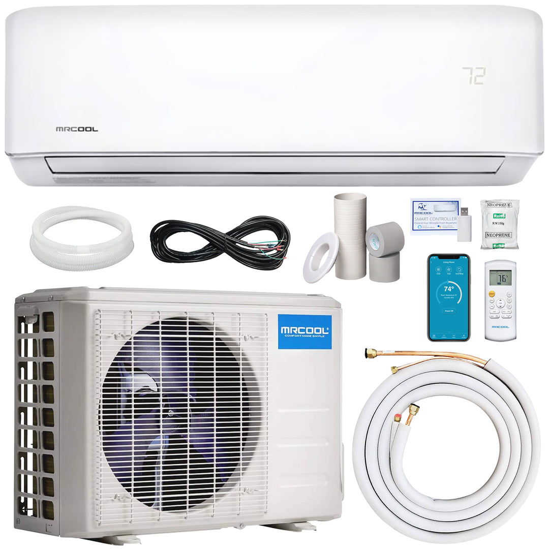 MRCOOL Advantage 24,000 BTU Ductless Inverter Wall Mount Heat Pump System, White - VMInnovations