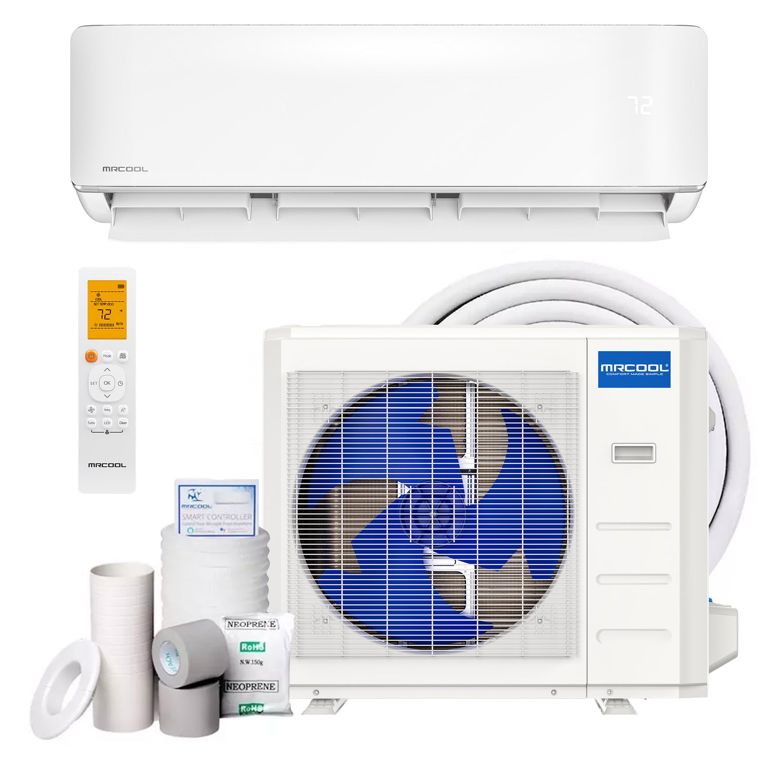 MRCOOL Advantage 36,000 BTU Ductless Inverter Wall Mount Heat Pump System, White - VMInnovations