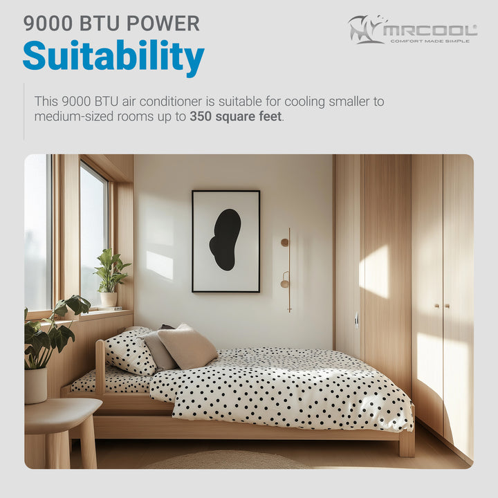 MRCOOL Advantage 9,000 BTU Ductless Inverter Wall Mount Heat Pump System, White - VMInnovations