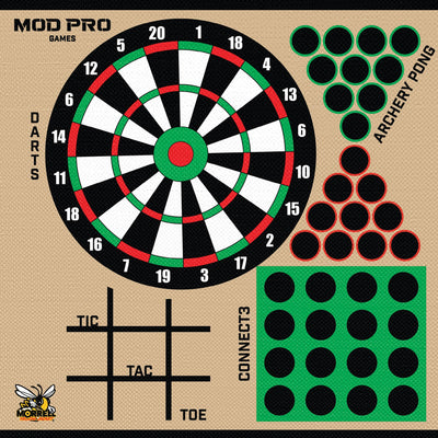 Yellow Jacket MOD Pro Games Wrap w/ Archery Pong and Dart Board(Open Box)
