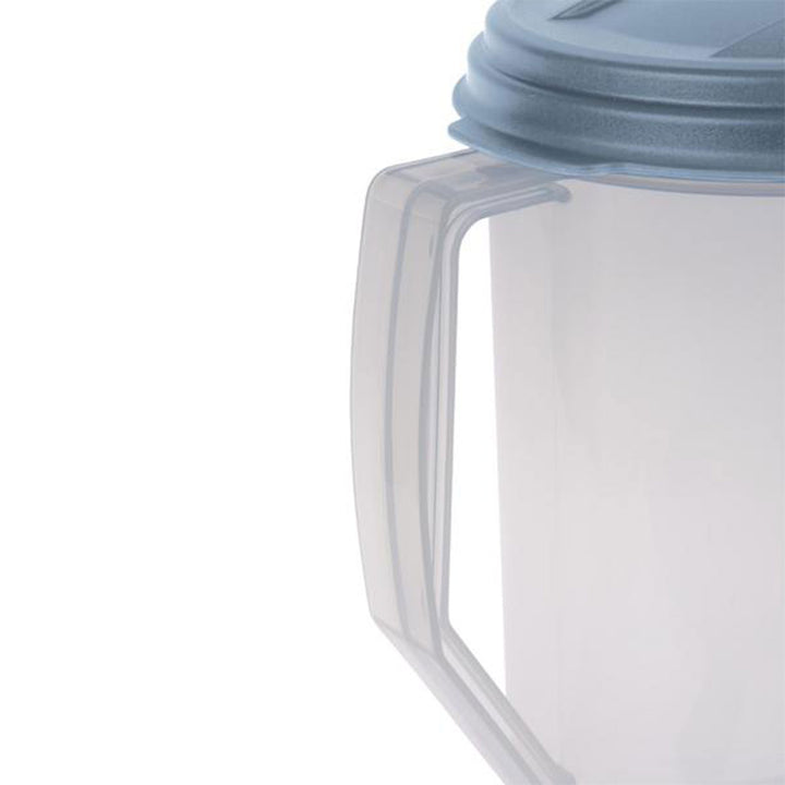 Sterilite 2 Quart Plastic Hinged Pitcher with Comfort Grip Handle, Blue, 12-Pack