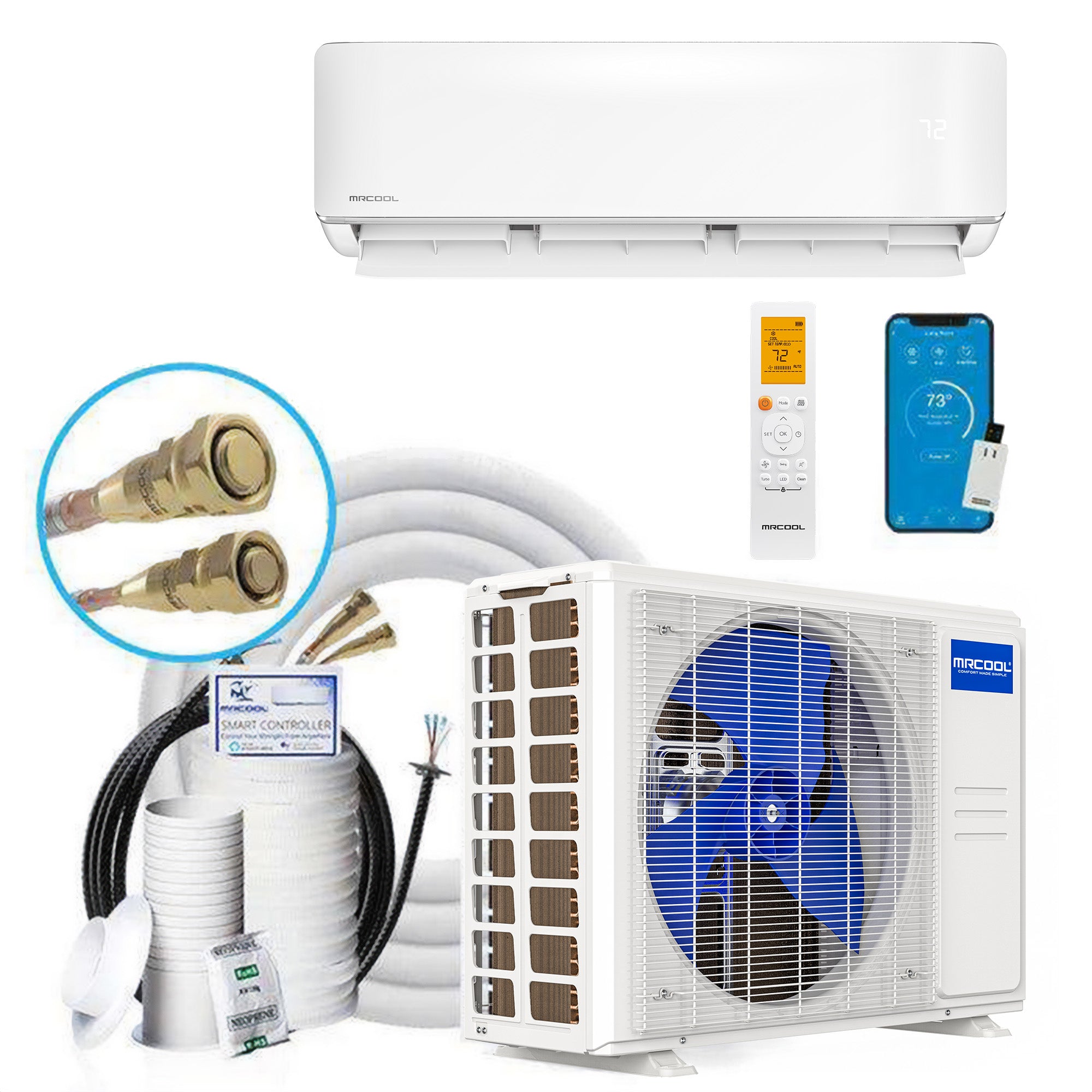 MRCOOL 12,000 BTU WiFi Smart DIY Star Ductless Mini Split Air Conditioner, White