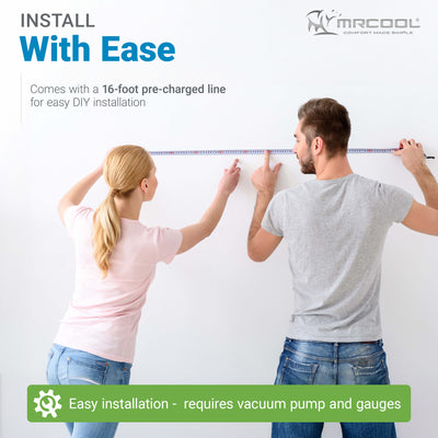 MRCOOL Easy Pro 18,000 BTU Ductless Heat Pump Split System with 16 Foot Lineset