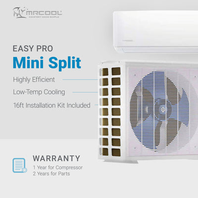 MRCOOL Easy Pro 24,000 BTU Ductless Heat Pump Split System with 16 Foot Lineset