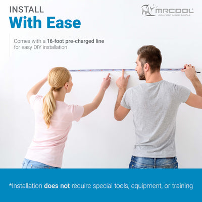 MRCOOL Easy Pro 24,000 BTU Ductless Heat Pump Split System with 16 Foot Lineset