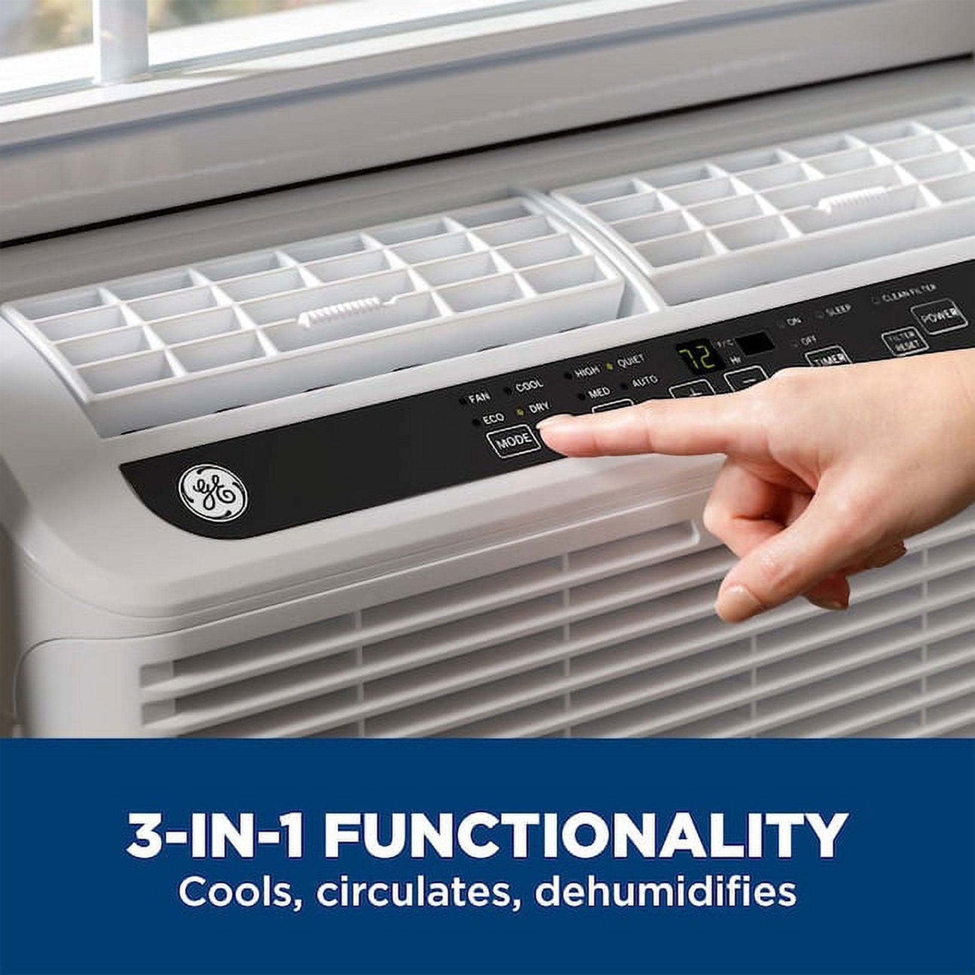 GE 8,000 BTU Ultra Quiet Window Air Conditioner for Medium Rooms (For Parts) - VMInnovations