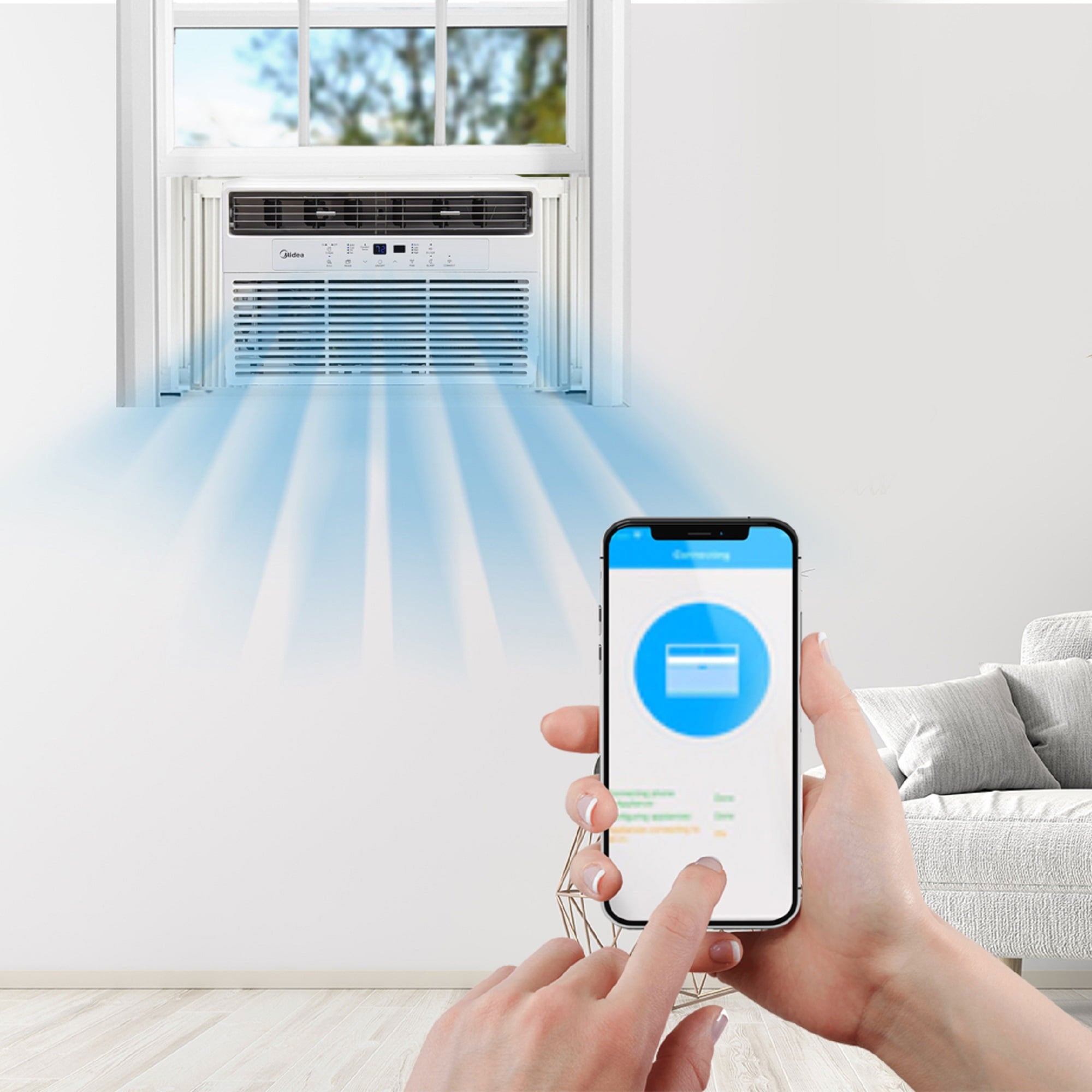 Midea 10,000 BTU ComfortSense Smart Window Air Conditioner Cools up to 450 Sq Ft - VMInnovations