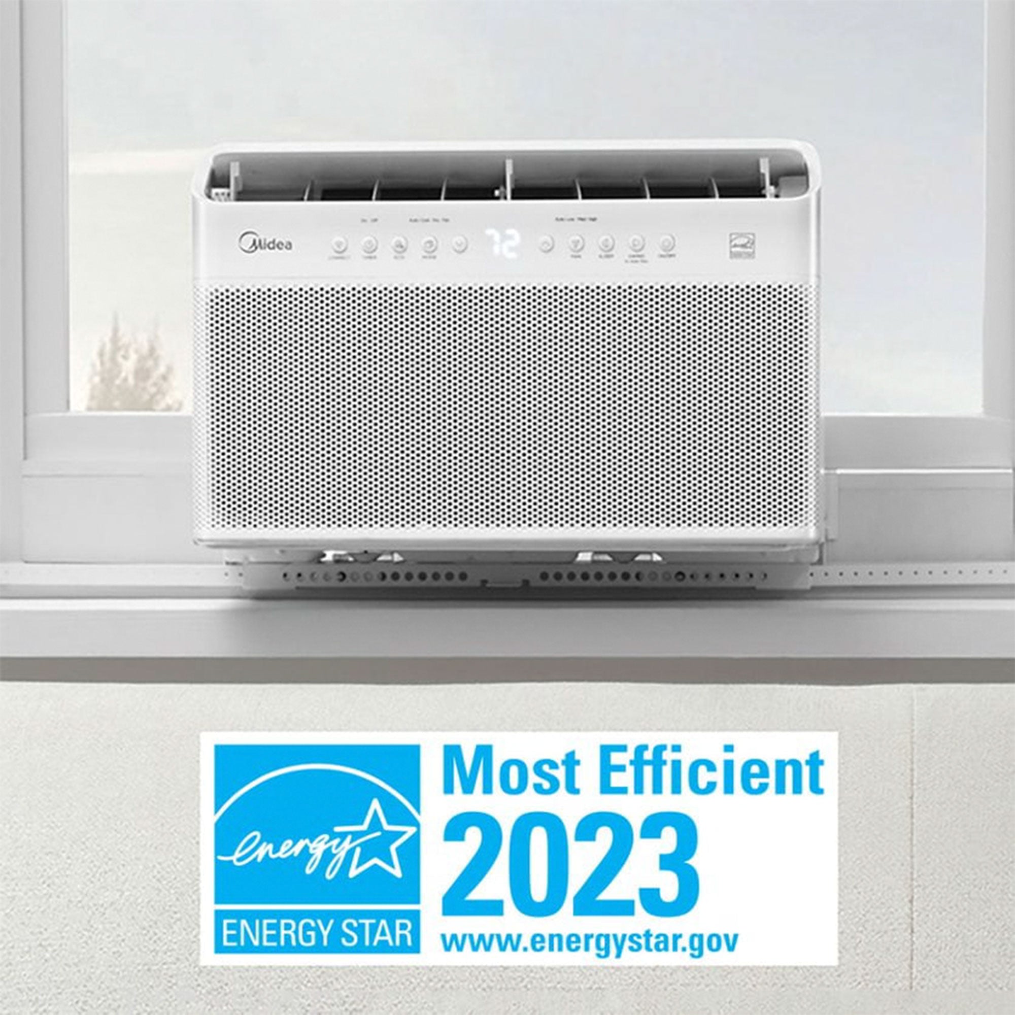 Midea 10,000 BTU U Shaped Window Air Conditioner Cools 450 Sq Ft (Open Box)