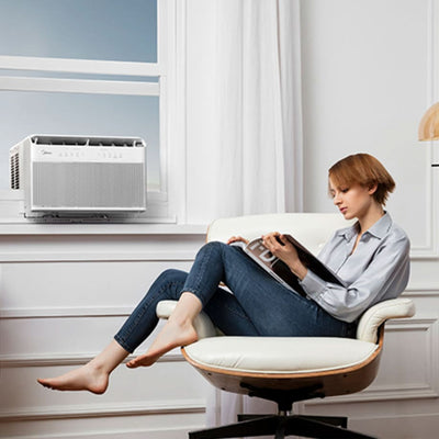 Midea 10,000 BTU U Shaped Window Air Conditioner Cools 450 Sq Ft (Open Box)
