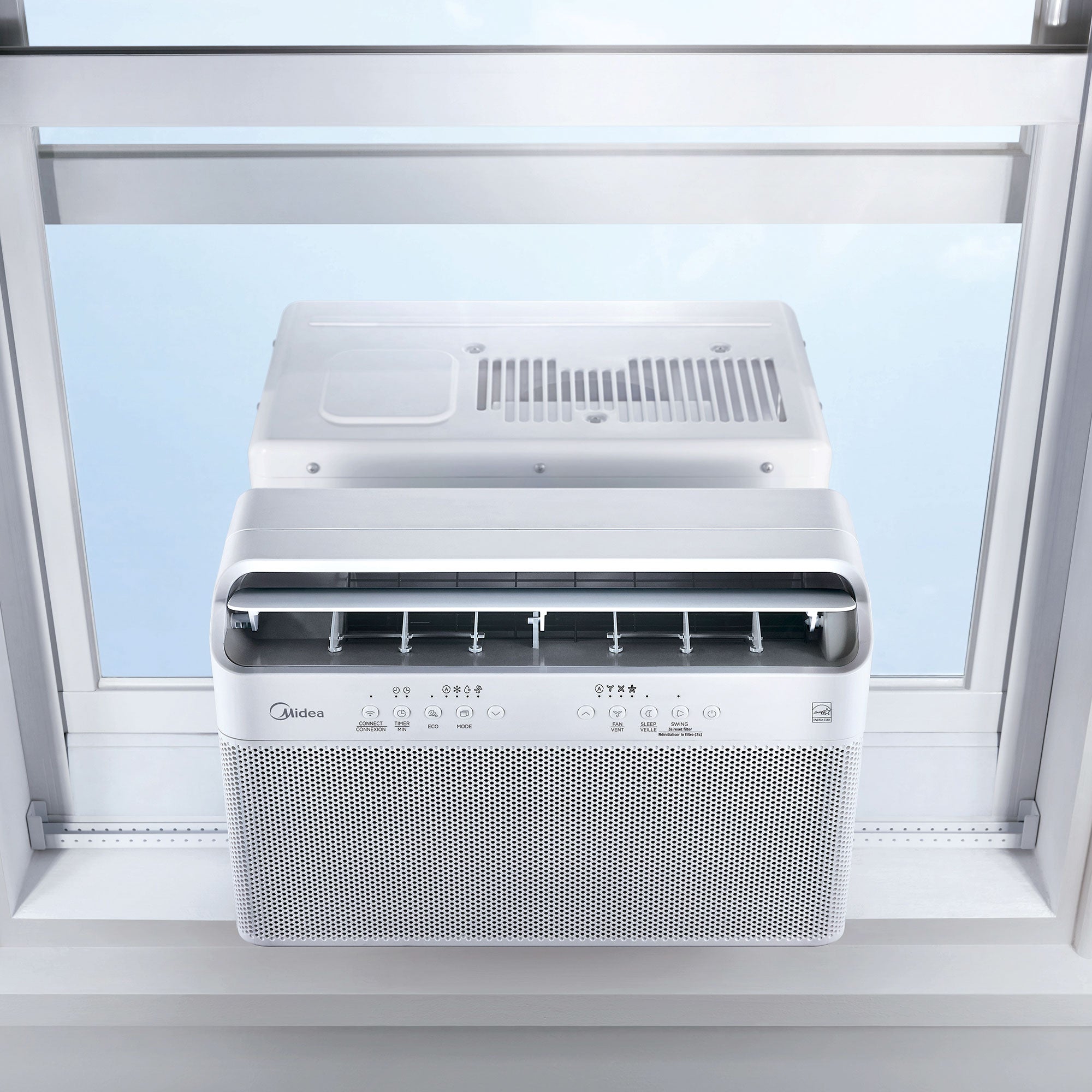 Midea 10,000 BTU U Shaped Window Air Conditioner Cools 450 Sq Ft (Open Box)
