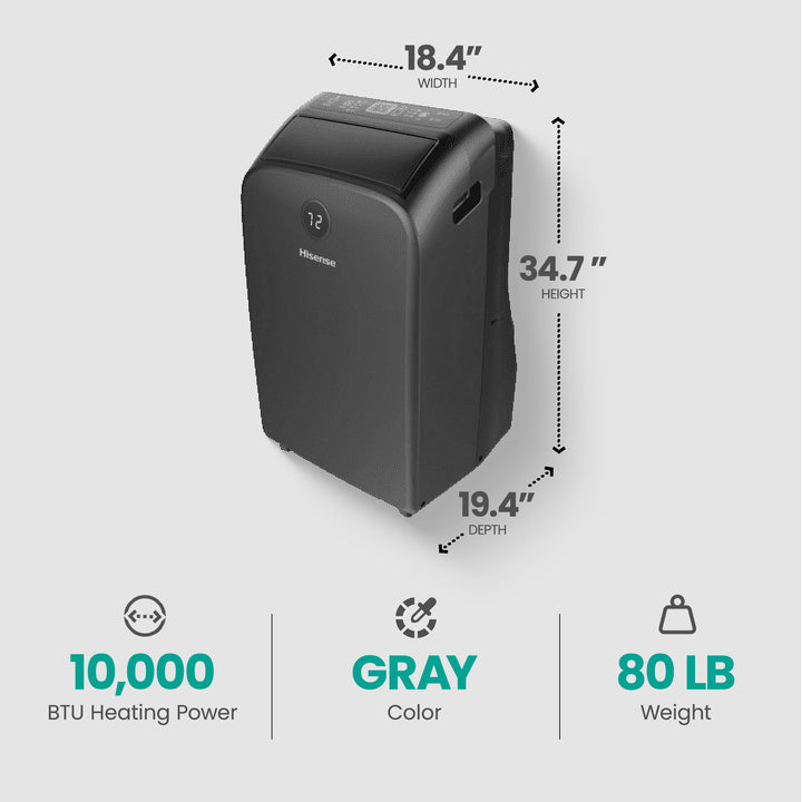 Hisense 10000 BTU115V Dual Hose Portable Air Conditioner(Refurbished)(For Parts) - VMInnovations