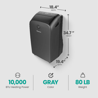 Hisense 10000 BTU 115V Dual Hose Portable Air Conditioner (Used) - VMInnovations