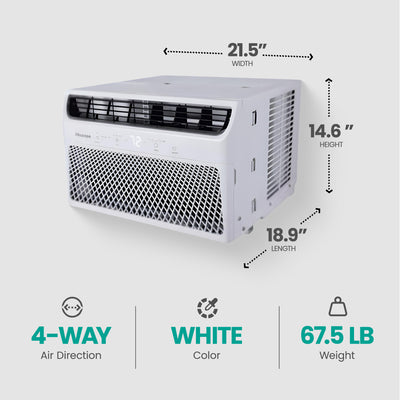 Hisense 700SqFt Window Air Conditioner 3 Modes & 4 Way Air Direction (For Parts) - VMInnovations