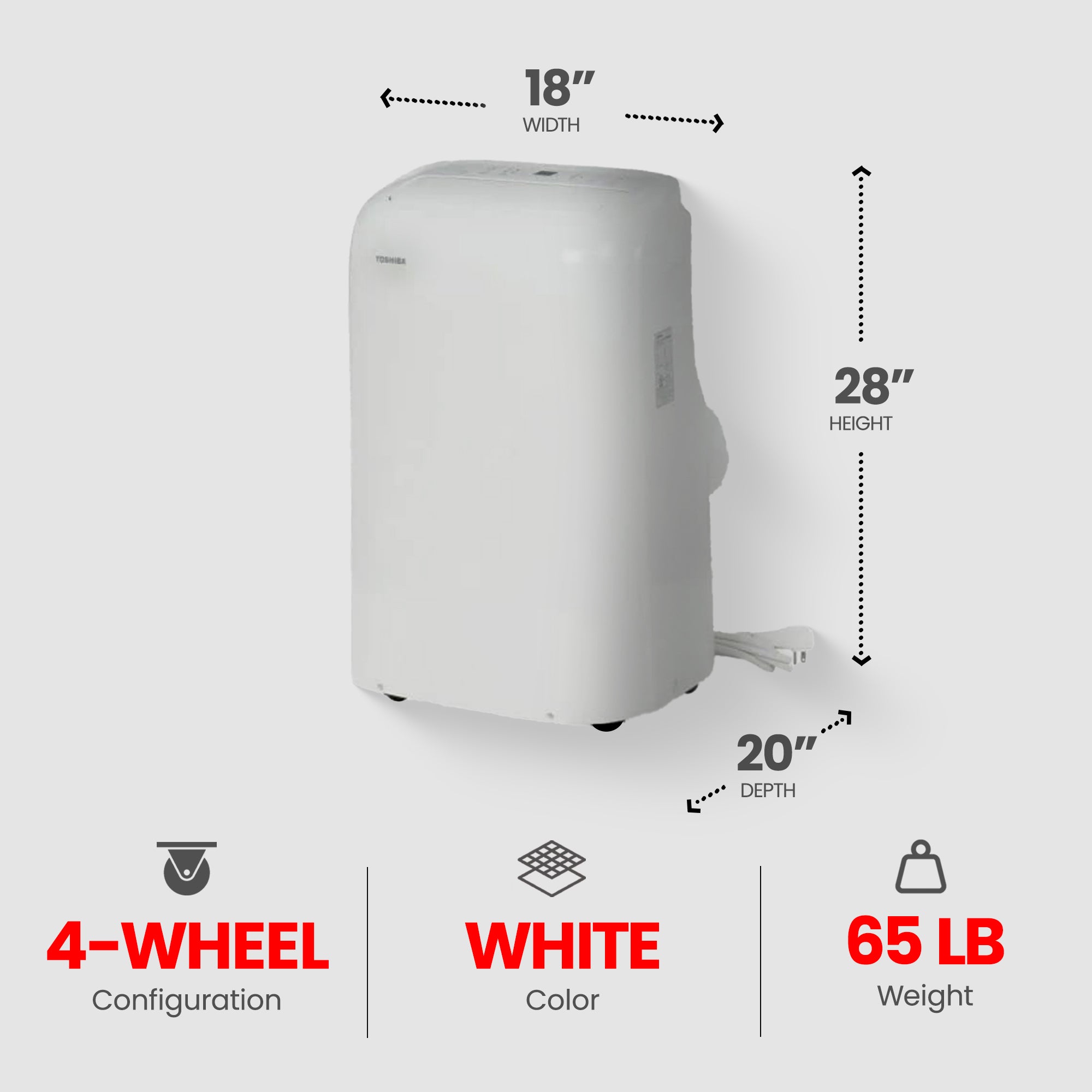 Toshiba Smart 3 in 1 Portable Electric Air Conditioner (Open Box)