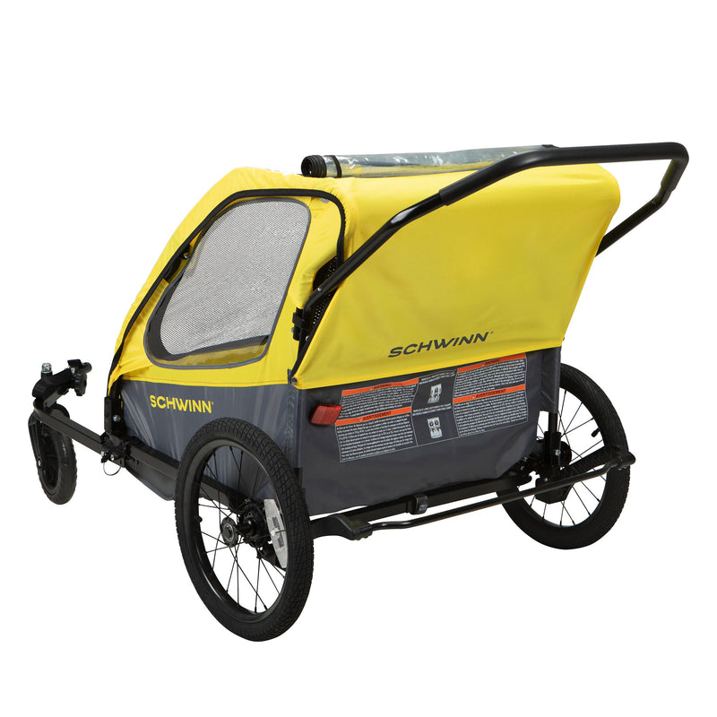 Schwinn Willow River Double Trailer w/Stroller Kit & Aluminum Frame Design(Used)