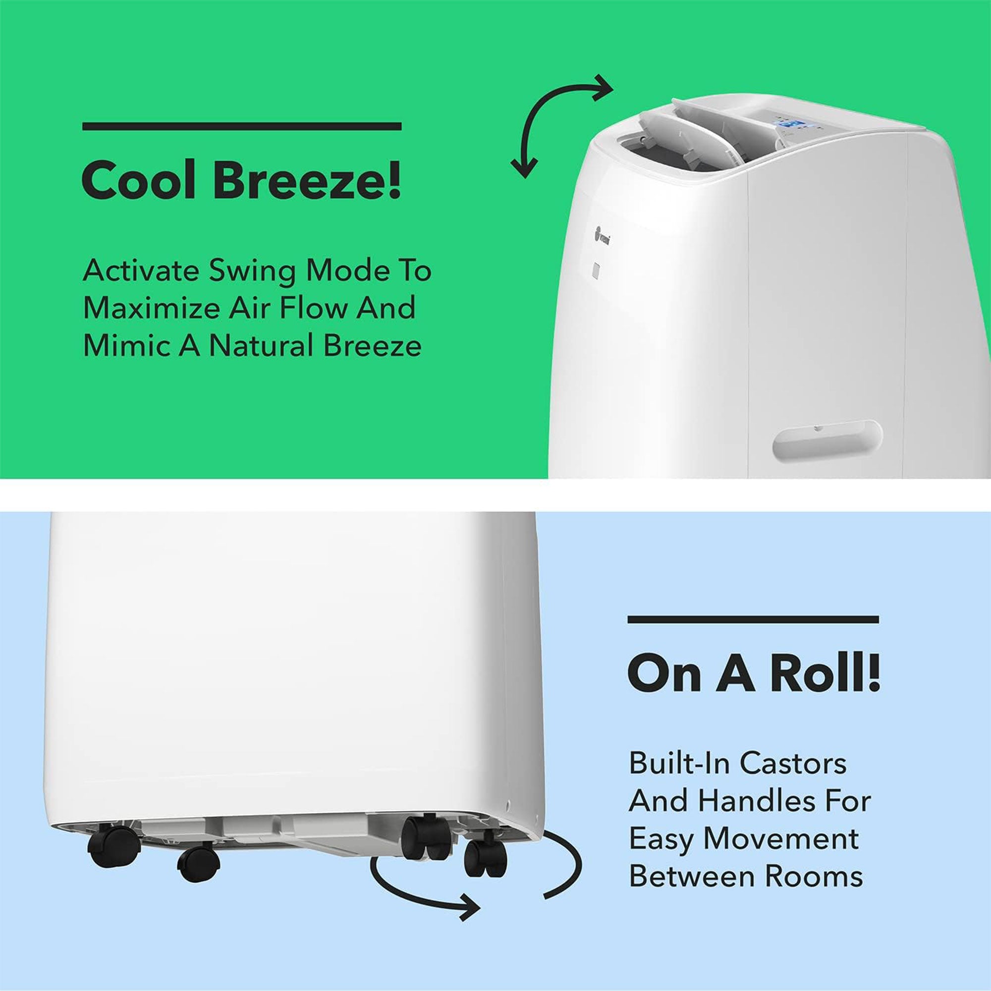 Vremi 10,000 BTU Portable Air Conditioner with Powerful Cooling Fan(Damaged) - VMInnovations
