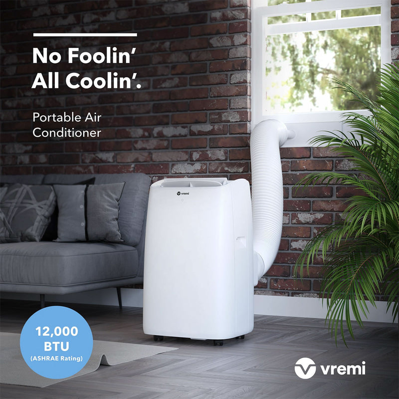 Vremi 12,000 BTU Portable Air Conditioner with Powerful Cooling Fan and Filter