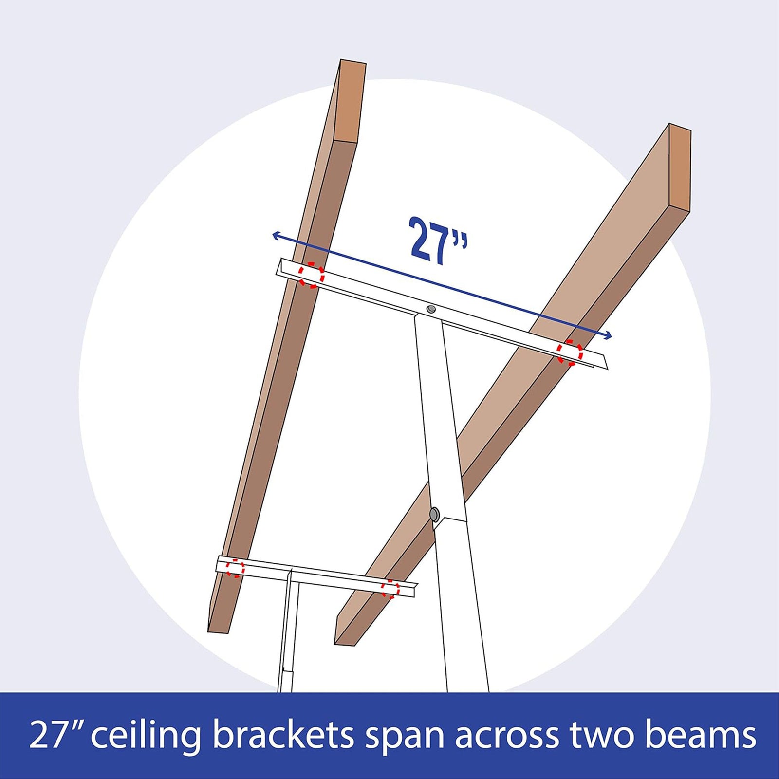 SafeRacks 2' x 6' Overhead Garage Storage Rack Holds Up to 300 Pounds, White - VMInnovations