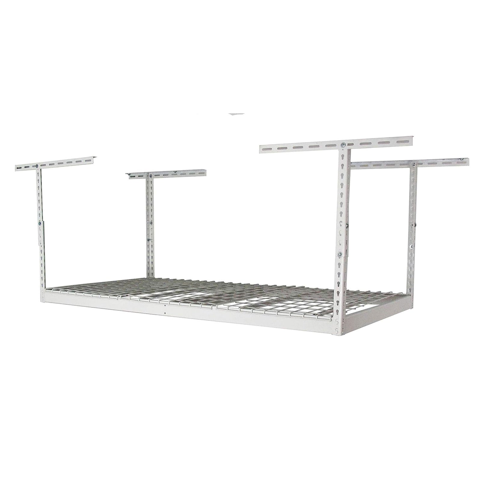 SafeRacks 3' x 6' Overhead Garage Storage Rack Holds Up to 400 Pounds, White - VMInnovations