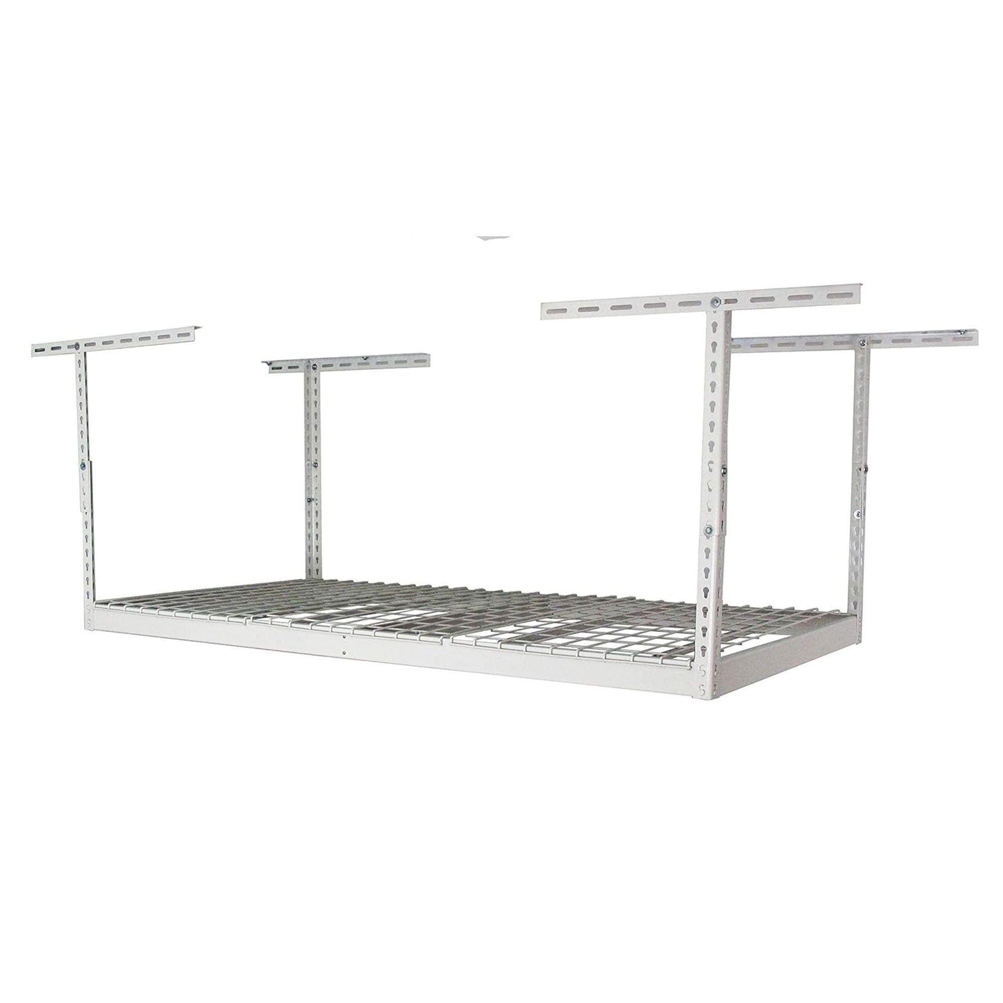 SafeRacks 3' x 6' Overhead Garage Storage Rack Holds 400 lbs, White (Open Box) - VMInnovations