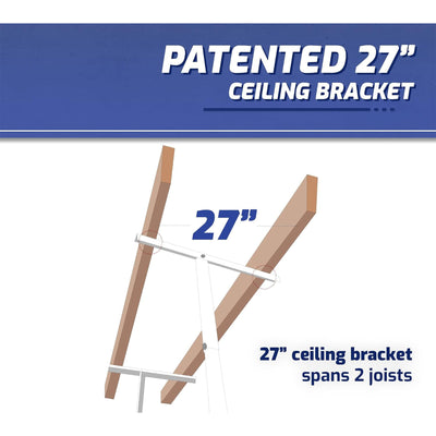 SafeRacks 4' x 8' Overhead Garage Storage Rack Holds Up to 600lb,White(Open Box) - VMInnovations