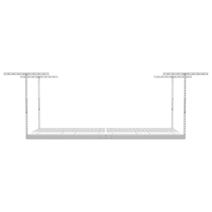 SafeRacks 4' x 8' Overhead Garage Storage Rack Holds 600 lbs, White (Open Box)