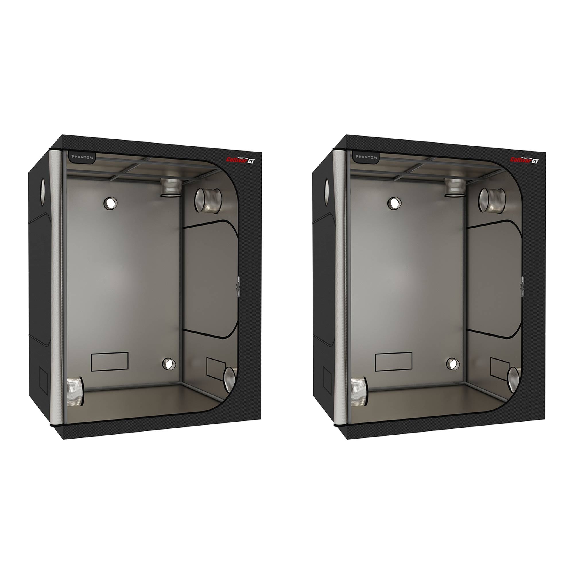 PHANTOM Cultivar GT55 5 x 5’ All Steel Grow Tent w/ 200 Pound Capacity (2 Pack) - VMInnovations