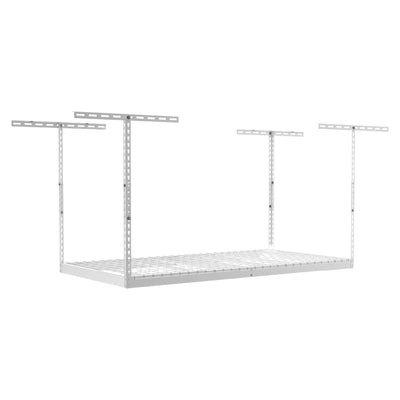 SafeRacks 2' x 8' Overhead Garage Storage Rack Holds Up to 400 Pounds, White