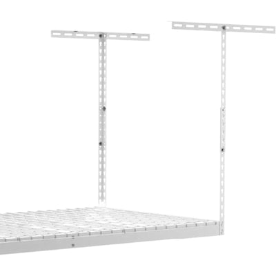 SafeRacks 2' x 8' Overhead Garage Storage Rack Holds Up to 400 Pounds, White