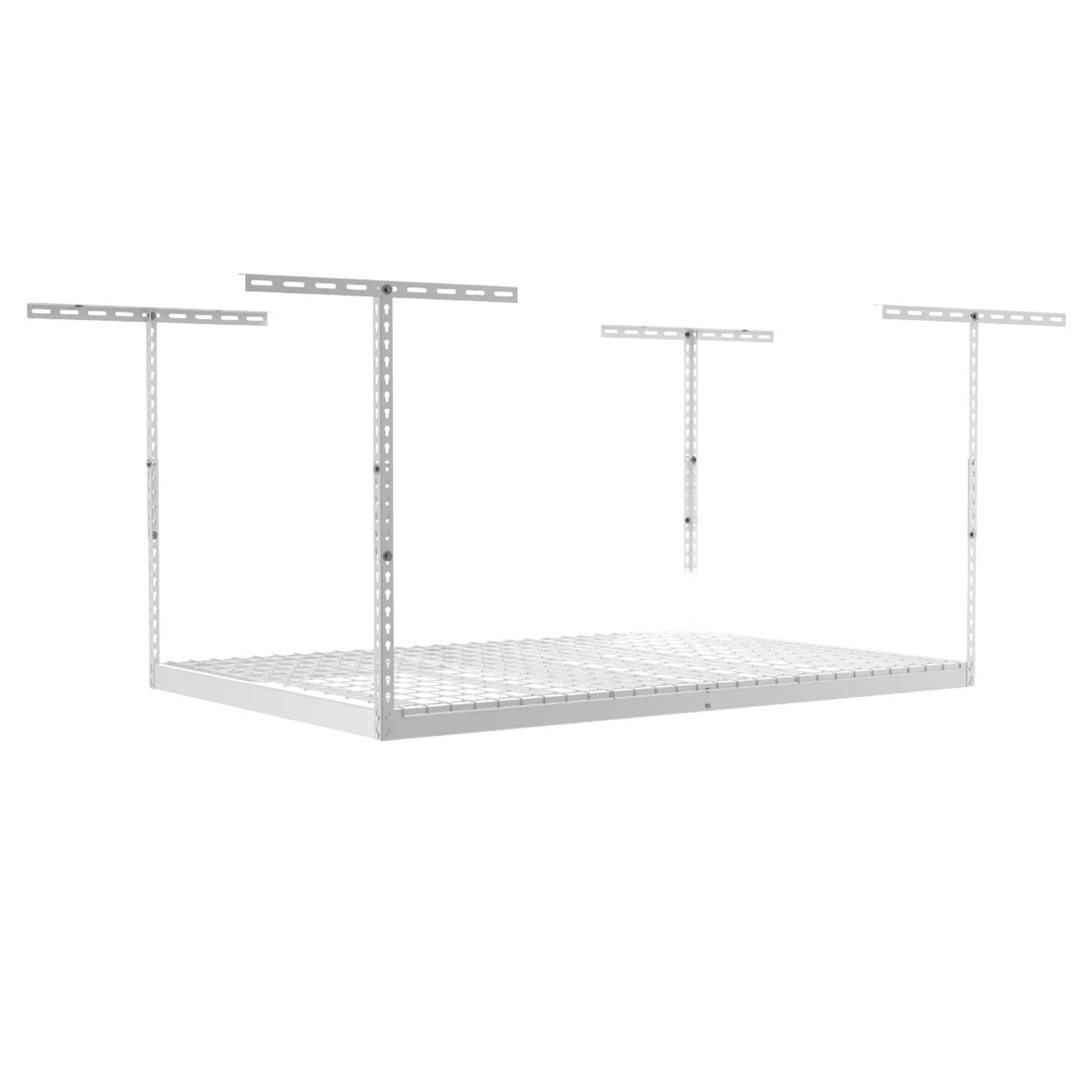 MonsterRax 4' x 6' Overhead Garage Storage Rack Holds Up to 500 lbs White (Used) - VMInnovations