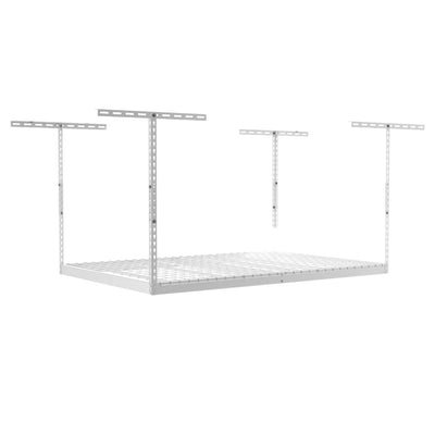 MonsterRax 4' x 6' Overhead Garage Storage Rack Holds Up to 500 lbs White (Used) - VMInnovations