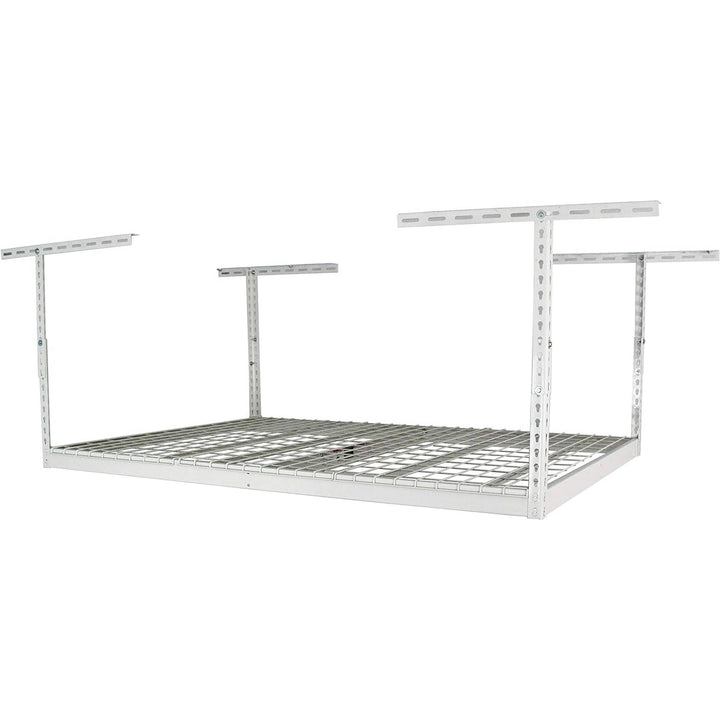 MonsterRax 4' x 6' Overhead Garage Storage Rack Holds Up to 500 Pounds, White