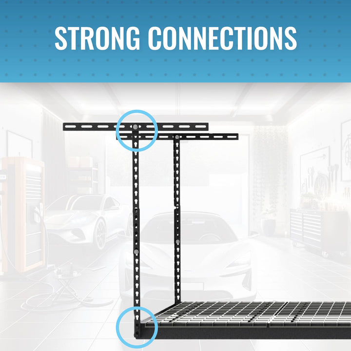 MonsterRax 4'x8' Overhead Storage Rack Up to 500 lbs, Hammertone (Open Box)