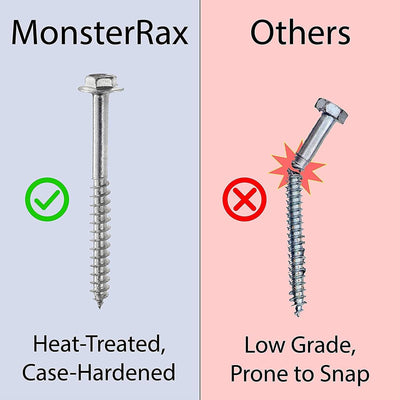 MonsterRax 4'x8' Overhead Garage Storage Rack Holds Up to 500 Pounds, Hammertone - VMInnovations