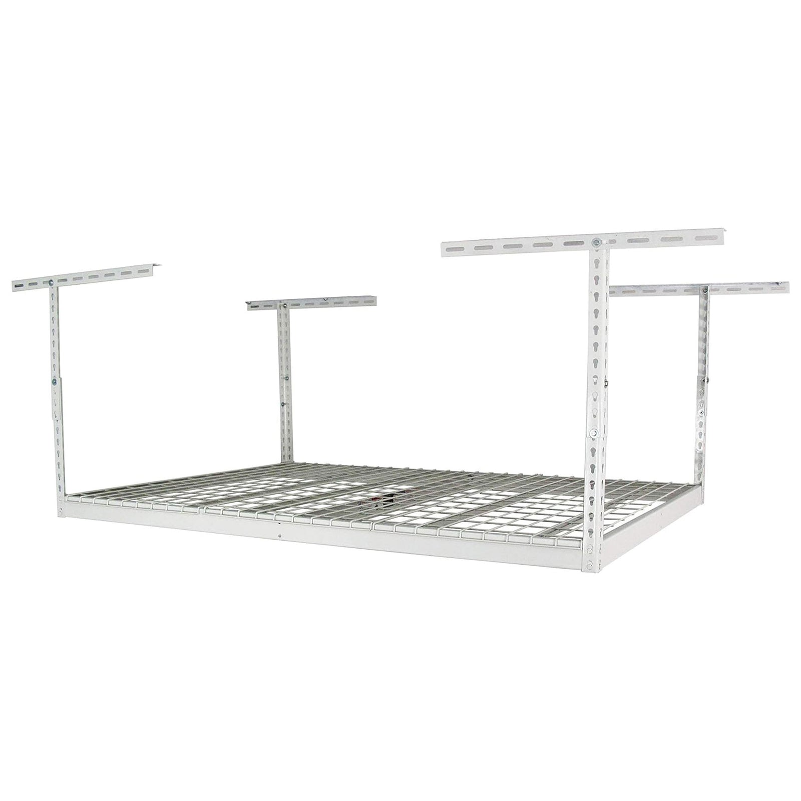 MonsterRax 4' x 6' Overhead Garage Storage Rack Holds Up to 500 Pounds, White - VMInnovations