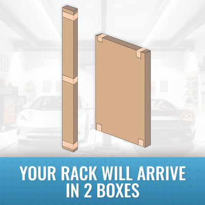 MonsterRax 3' x 8' Overhead Garage Storage Rack Holds Up to 450 Pounds, White - VMInnovations