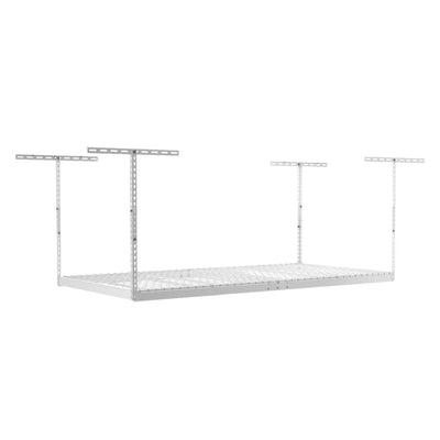 MonsterRax 4' x 8' Overhead Garage Storage Rack Holds Up to 500 Pounds, White