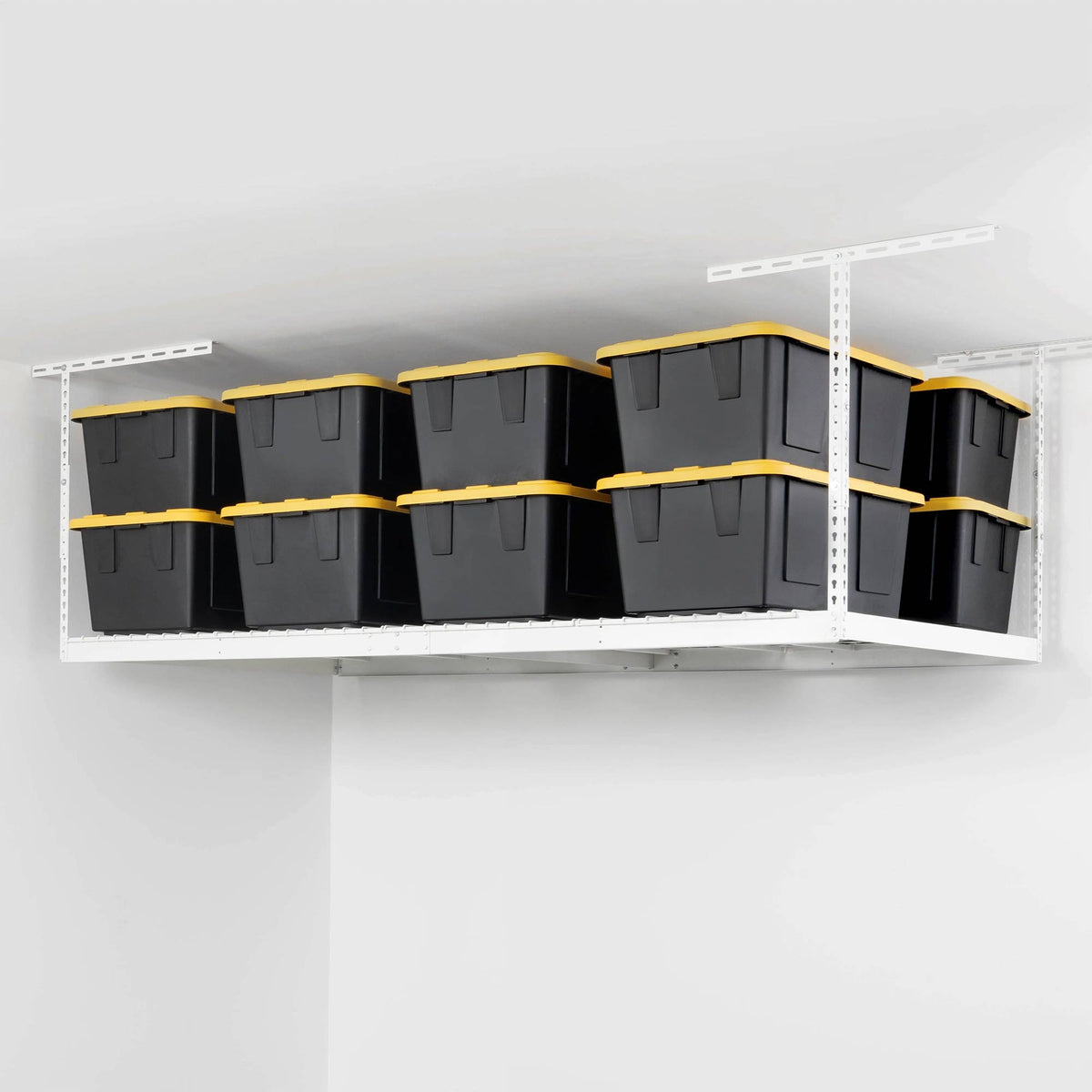 MonsterRax 4' x 8' Overhead Garage Storage Rack Holds 500 lbs, White (Open Box) - VMInnovations