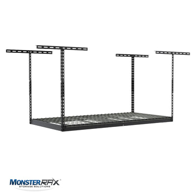 MonsterRax 2'x8' Overhead Garage Storage Rack Holds Up to 350 Pounds, Hammertone - VMInnovations