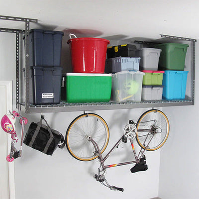 MonsterRax 2'x8' Overhead Garage Storage Rack Holds Up to 350 Pounds, Hammertone - VMInnovations