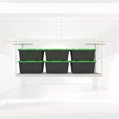 MonsterRax 2' x 8' Overhead Garage Storage Rack Holds Up to 350 Pounds, White
