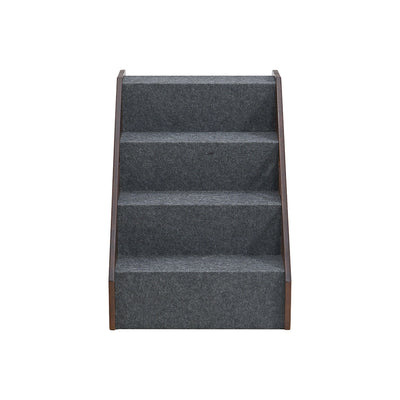 MECO Stakmore Foldable Pet Steps w/Solid Hardwood Construction, Espresso (Used)